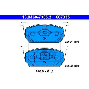 Bremsbelagsatz ATE 13.0460-7335.2, Vorne
