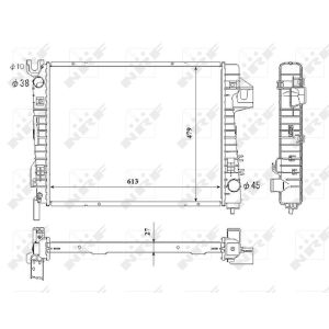 Radiateur, refroidissement du moteur EASY FIT NRF 53712