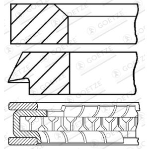 Jeu de segments de piston GOETZE 08-782600-00