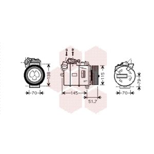 Compressor, ar condicionado VAN WEZEL 0600K329