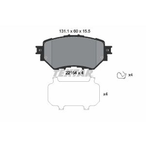 Bremsbelagsatz TEXTAR 2215401, Vorne