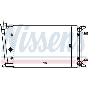 Kühler, Motorkühlung NISSENS 65020