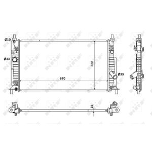 Radiator, motorkoeling NRF 53905