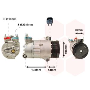Compressor, ar condicionado VAN WEZEL 1800K478