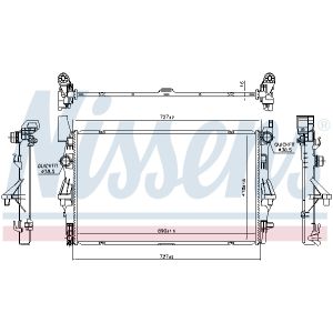 Kühler, Motorkühlung NISSENS 606022