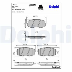 Jarrupalasarja DELPHI LP3513, edessä