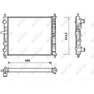 Radiador, refrigeración de motor NRF 58191