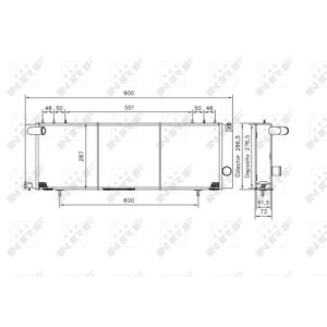 Radiador, refrigeración de motor NRF 50231