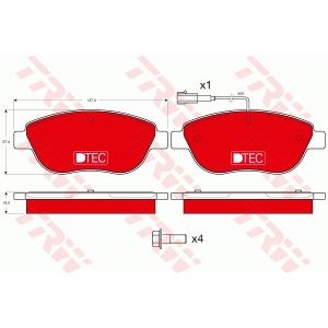 Remblokset, schijfrem DTEC COTEC TRW GDB1483DTE