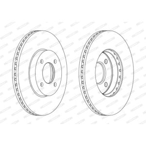 Bremsscheiben FERODO DDF2068C vorne, belüftet, 2 Stück