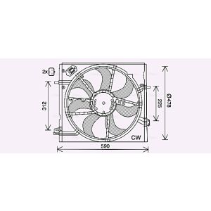 Ventilador, refrigeração do motor AVA COOLING DN7536