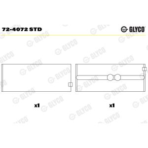 Hoofdlager GLYCO 72-4072 STD