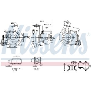 Turbocompressor de escape NISSENS 93711