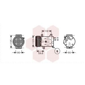 Compresseur de climatisation VAN WEZEL 4300K345