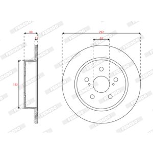 Disco de freno FERODO DDF3112C,2 Piezza