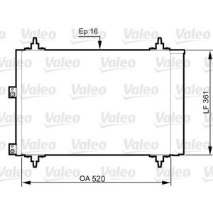 Kondensator, Klimaanlage VALEO 814080