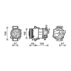 Compressor, ar condicionado AVA COOLING ALAK133