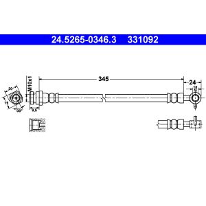 Flexible de frein ATE 24.5265-0346.3