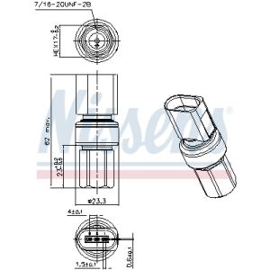 Interruptor de presión, aire acondicionado NISSENS 301098