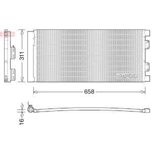 Condensator, airconditioning DENSO DCN14002