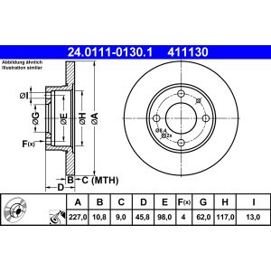 Bremsscheibe ATE 24.0111-0130.1