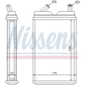 Warmtewisselaar, interieur verwarming NISSENS 73624