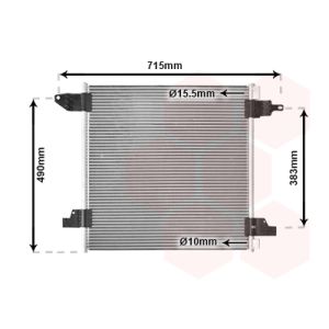 Condensator, airconditioning VAN WEZEL 30005345