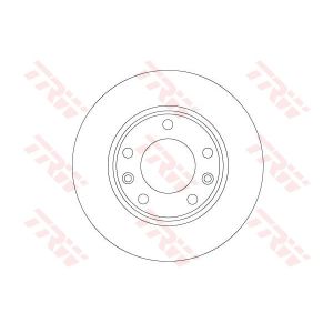 Bremsscheibe TRW DF6910 hinten, voll, 1 Stück