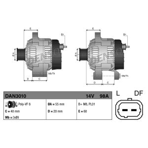 Drehstromgenerator DENSO DAN3010