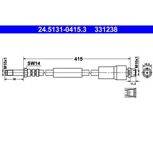 Tuyau de frein ATE 24.5131-0415.3