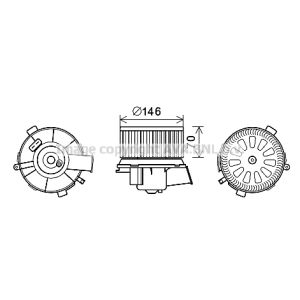 Motore elettrico, ventola interna AVA COOLING CN8300