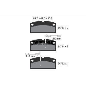 Juego de pastillas de freno TEXTAR 2473001, delante