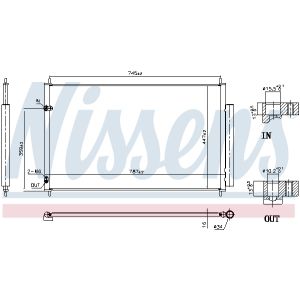 Condensator, airconditioning NISSENS 940842