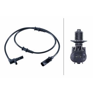 Sensor do ABS traseiro, direito HELLA 6PU 358 251-341