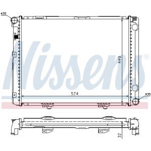 Radiator, motorkoeling NISSENS 62732A