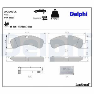 Conjunto de pastilhas de travão DELPHI LP2063LC