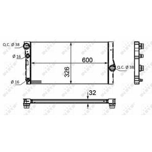 Radiador, refrigeración de motor NRF 58466