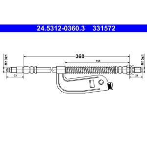 Bremsschlauch ATE 24.5312-0360.3