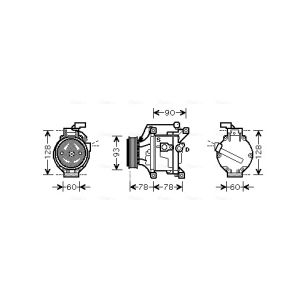 Compressor, ar condicionado AVA COOLING TOAK443