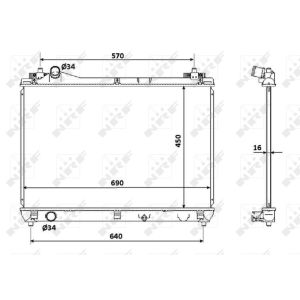 Radiateur, refroidissement du moteur NRF 53915