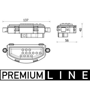 Regler, Innenraumgebläse MAHLE ABR 158 000P