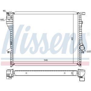 Radiador, refrigeración de motor NISSENS 60638