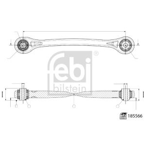 Braço de controlo, suspensão da roda FEBI BILSTEIN 185566