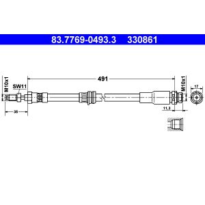 Bremsschlauch ATE 83.7769-0493.3