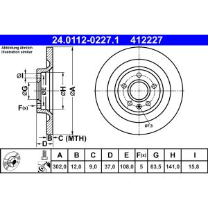 Disque de frein ATE 24.0112-0227.1