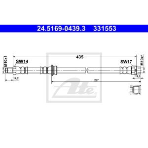 Bremsschlauch ATE 24.5169-0439.3