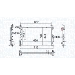 Arrefecedor do motor MAGNETI MARELLI 350213209300
