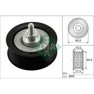Polia guia, correia trapezoidal INA 532 0477 10