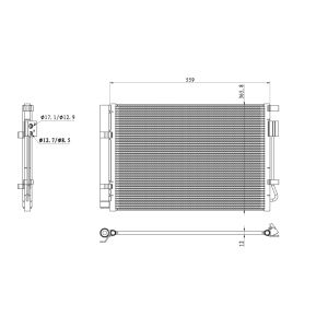 Lauhdutin, ilmastointilaite EASY FIT NRF 350496