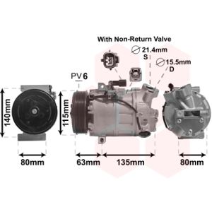 Compressor, ar condicionado VAN WEZEL 4300K487